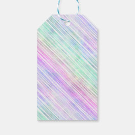Regenboog gradiënt gestreepte penseelstreken: cadeaulabel