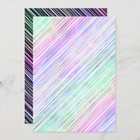 Regenboog gradiënt gestreepte penseelstreken: kaart (Voorkant / Achterkant)