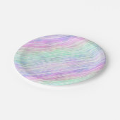 Regenboog gradiënt gestreepte penseelstreken: papieren bordje (Gekanteld)