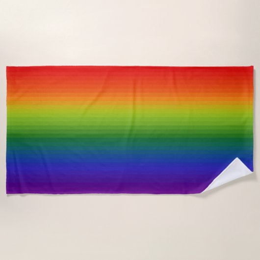 Regenboog Gradiënt Gestreepte Strandlaken (Voorkant)