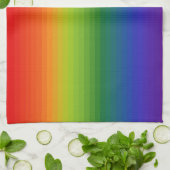 Regenboog Gradiënt Gestreepte Theedoek (Gevouwen)