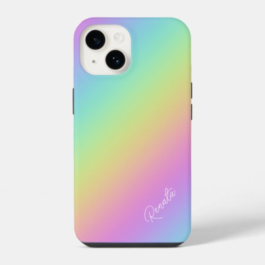 Regenboog Gradiënt  iPhone Hoesje (Achterkant)
