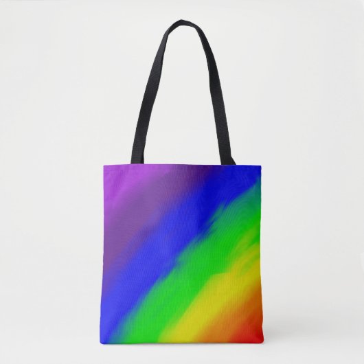 Regenboog Gradiënt Kleur Spetter Tote Bag (Voorkant)