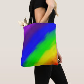 Regenboog Gradiënt Kleur Spetter Tote Bag (Dichtbij)
