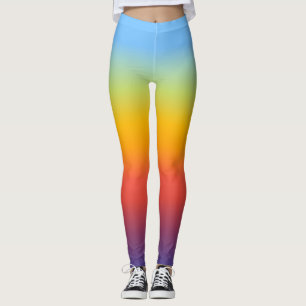 Regenboog Gradiënt Kleurrijke Ombre Sportief Leggings