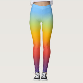 Regenboog Gradiënt Kleurrijke Ombre Sportief Leggings