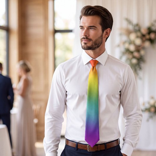 Regenboog Gradiënt Ombre Stropdas