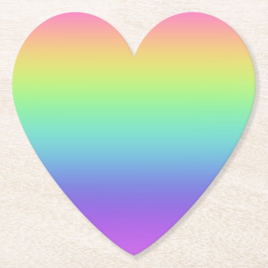 Regenboog Gradiënt Papier Onderzetters (Voorkant)