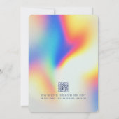 Regenboog Gradiënt QR-code Krachtig Moderne Bruilo Kaart (Achterkant)
