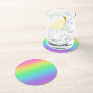 Regenboog Gradiënt Ronde Kartonnen Onderzetter