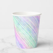 Regenboog gradiënt strepen op wit : papieren bekers (Achterkant)