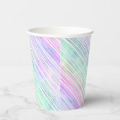 Regenboog gradiënt strepen op wit : papieren bekers (Rechts)