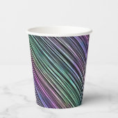 Regenboog gradiënt strepen op zwart: papieren bekers (Achterkant)