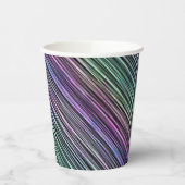 Regenboog gradiënt strepen op zwart: papieren bekers (Links)