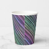 Regenboog gradiënt strepen op zwart: papieren bekers (Rechts)