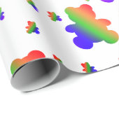 Regenboog Gradiënt Teddybeer Patroon Cadeaupapier (Rol Hoek)