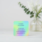 Regenboog gradiënt vierkante Visitekaartjes (Staand voorkant)