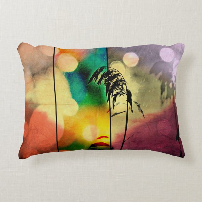 Regenboog Grass Drama Accent Kussen (Voorkant)