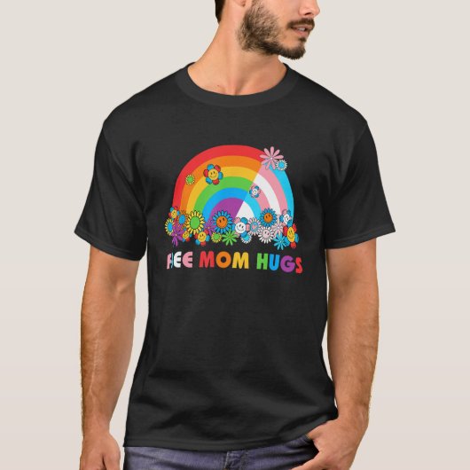 Regenboog gratis mam knuffels trots mam gay pride t-shirt (Voorkant)
