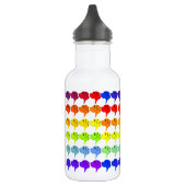 Regenboog Great Dane koppen Waterfles (Links)