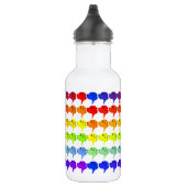 Regenboog Great Dane koppen Waterfles (Rechts)