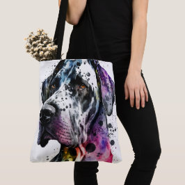 Regenboog Grote Deen Waterverf Tote Bag