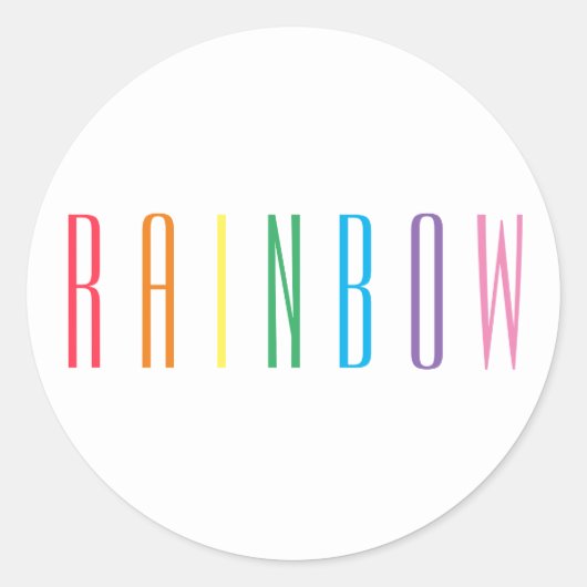 REGENBOOG Grote ronde Stickers (Voorkant)