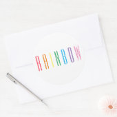 REGENBOOG Grote ronde Stickers (Envelop)