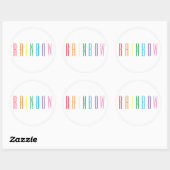 REGENBOOG Grote ronde Stickers (Vel)