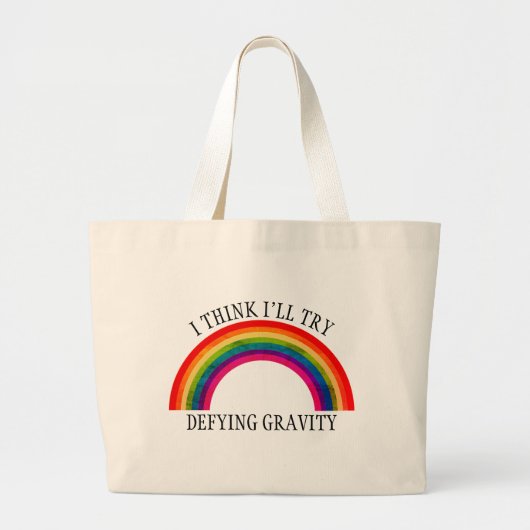Regenboog grote tote bag (Voorkant)