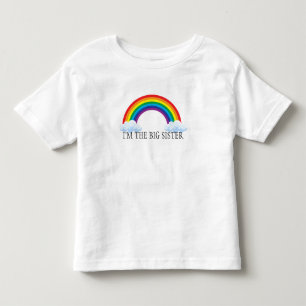 Regenboog grote zus peuter T-shirt – Schattig en l