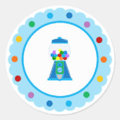 Regenboog Gumball partij stickers (Voorkant)