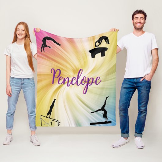 Regenboog Gymnastiek Fleece Deken (In situ)