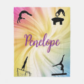 Regenboog Gymnastiek Fleece Deken (Voorkant)