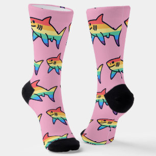 Regenboog Haaien Trots - Kawaii Zeevaart LGBTQ+ Sokken