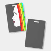 Regenboog Haar Badge (Voor- en achterkant)