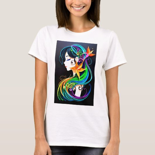 Regenboog haar droom. t-shirt (Voorkant)