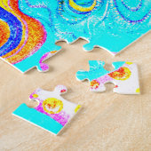 Regenboog haar zeemeermin puzzel (Zijkant)