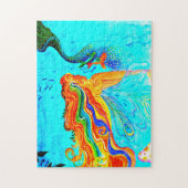 Regenboog haar zeemeermin puzzel (Verticaal)