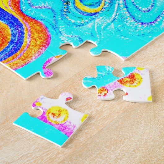 Regenboog haar zeemeermin puzzel legpuzzel (Zijkant)