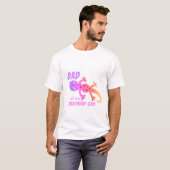 Regenboog hagedis gekko vader van verjaardag meisj t-shirt (Voorkant volledig)