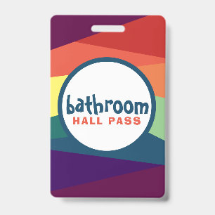 Regenboog Hall Passes voor school leraren Badge