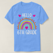 Regenboog Hallo Zesde graad Shirt 6e graad terug n (Design voorkant)