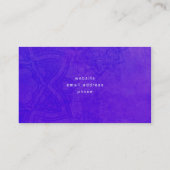 Regenboog Hand Vredesteken Zure Paarse achtergrond Visitekaartje (Achterkant)