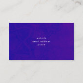 Regenboog Hand Vredesteken Zure Paarse achtergrond Visitekaartje (Achterkant)