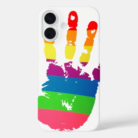 Regenboog handafdruk Case-Mate iPhone case (Achterkant)