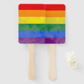 Regenboog  handwaaier (Voorkant en achterkant)