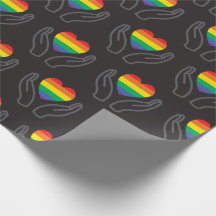 Regenboog Hart Autisme Ondersteunende Handen Donke