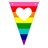 Regenboog Hart Banner Feestversiering voor Pride (Eerste vlag)