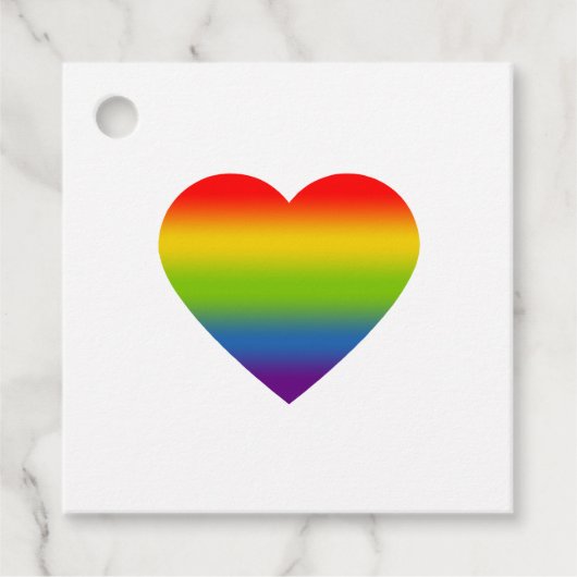 Regenboog Hart Bedankjes Labels (Voorkant)